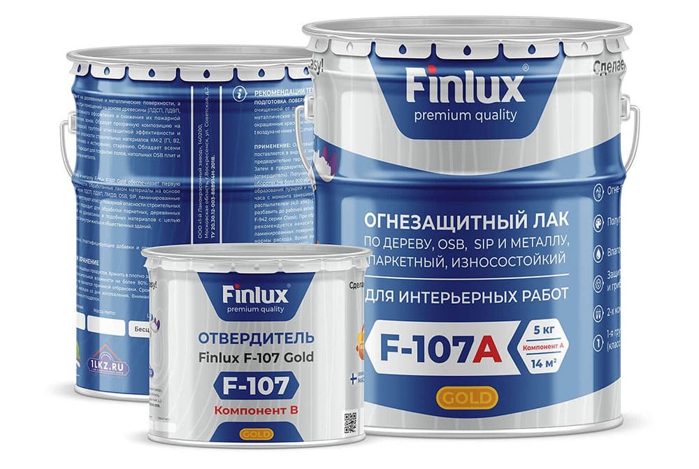 Огнезащитный лак Finlux F-107 А,В Огнезащитный лак Finlux F-107 А,В